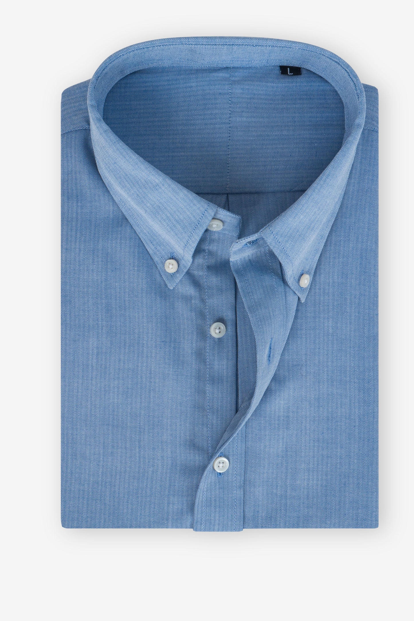 Casual Luxe Blue Button-Down Shirt with Thin Stripes