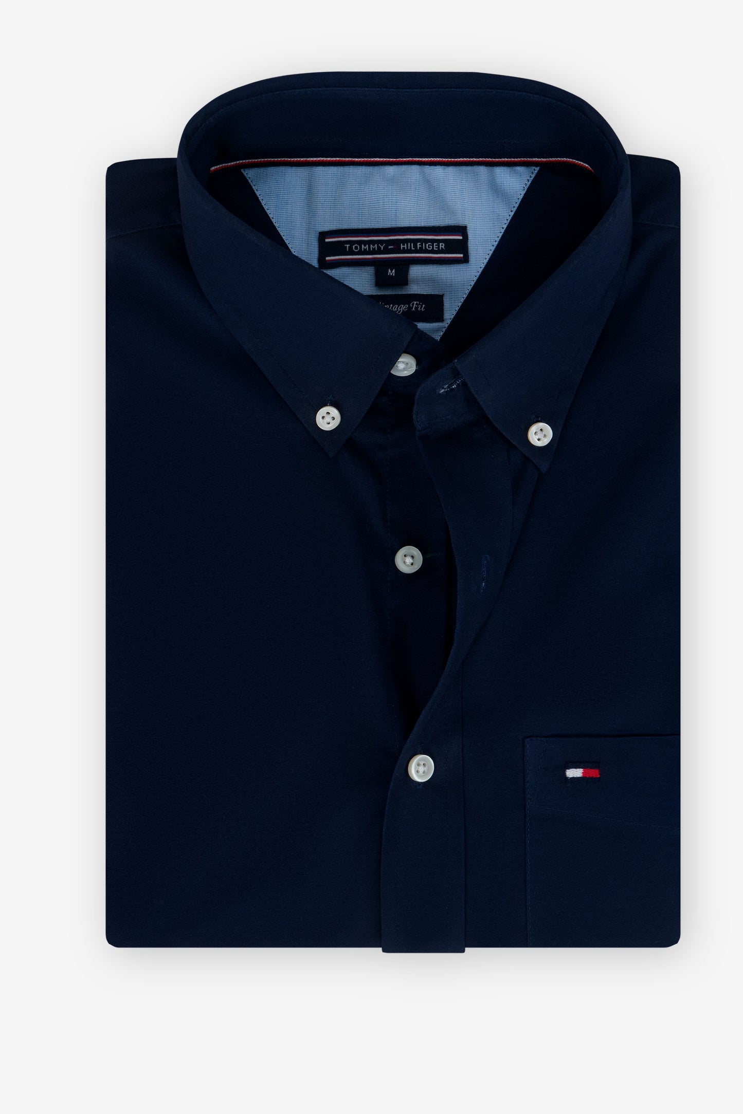 Casual Navy Button-Down Shirt