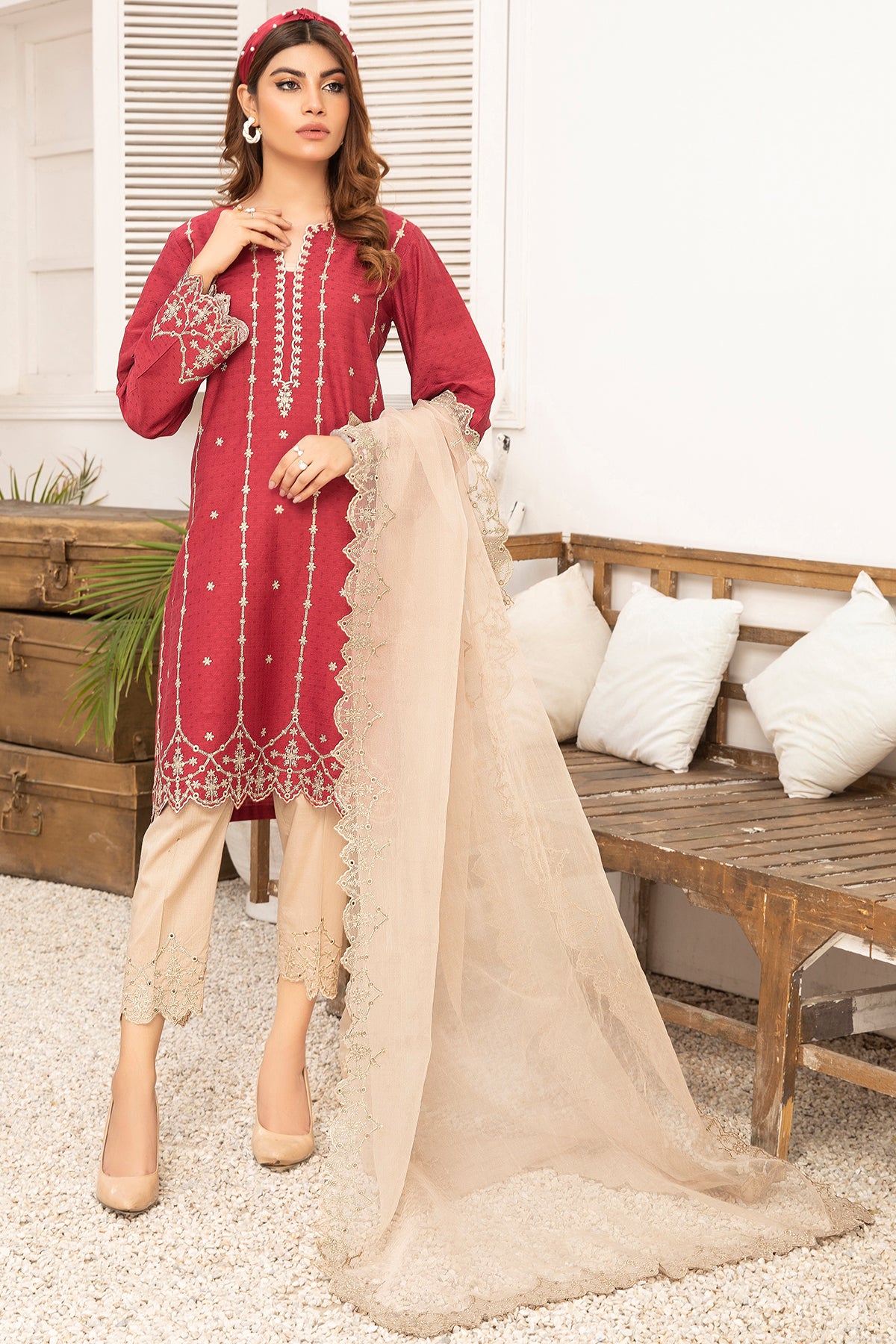 Elegance - Beige Dupatta