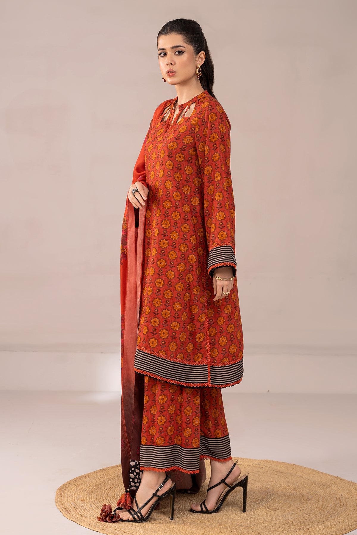 Charizma - 3-PC Printed Staple Shirt with Staple Dupatta and Trouser NYS4-01