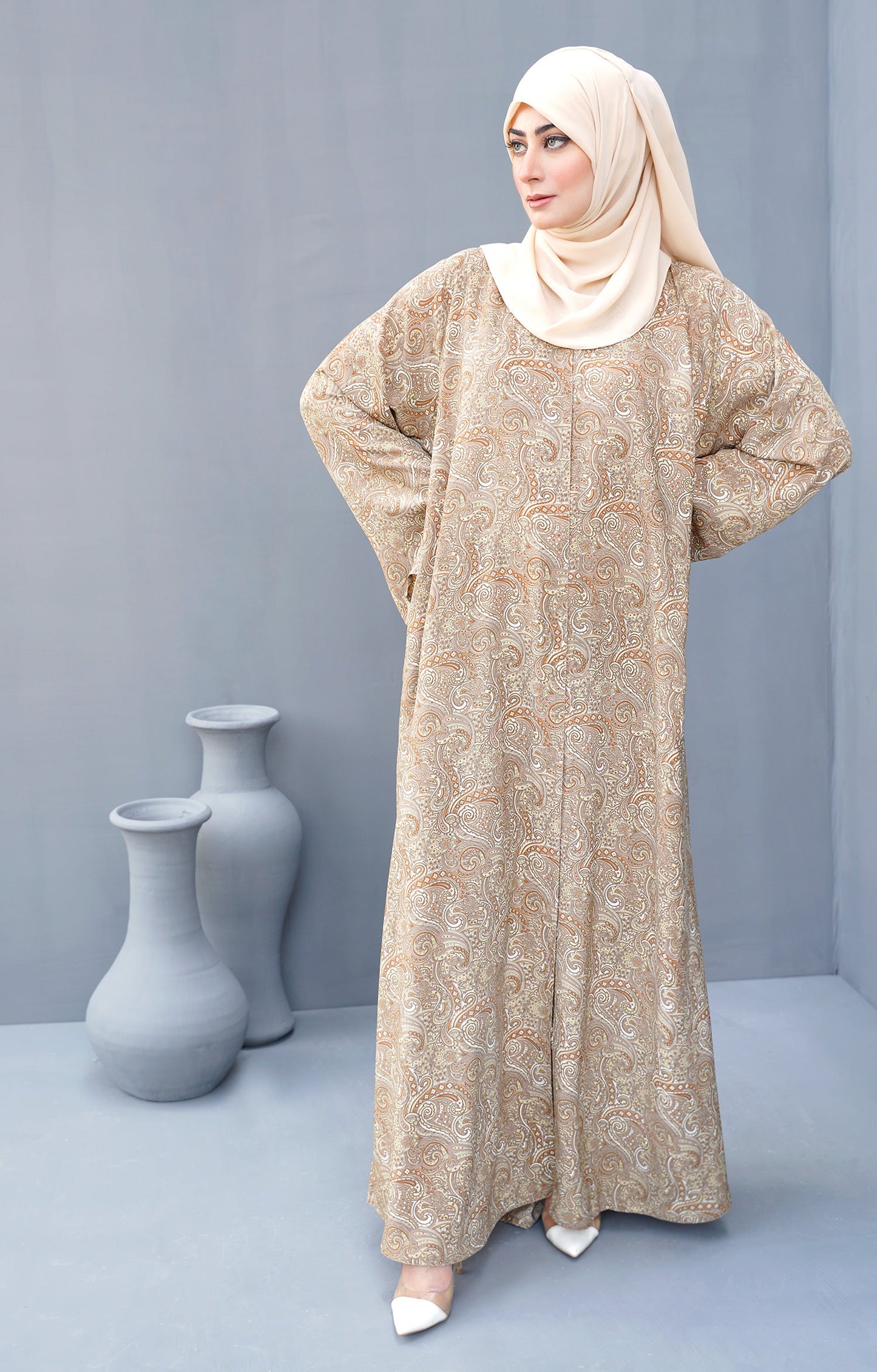 Hareer - CRÈME printed modest wear