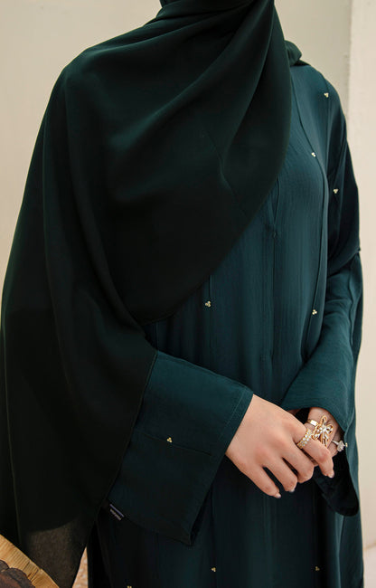 Hareer - IVANA GREEEN FRONT OPEN ABAYA