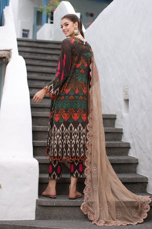 Charizma - 3-PC Unstitched Printed Lawn Shirt with Embroidered Dupatta and Trouser PM4-02