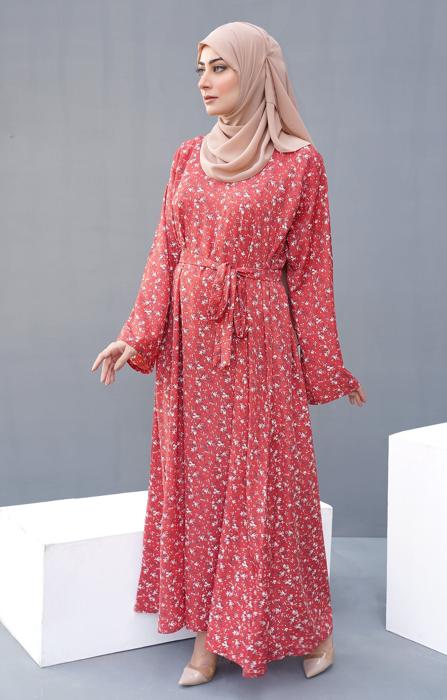 Hareer - SCARLET BLOOM PRINTED MODEST WEAR