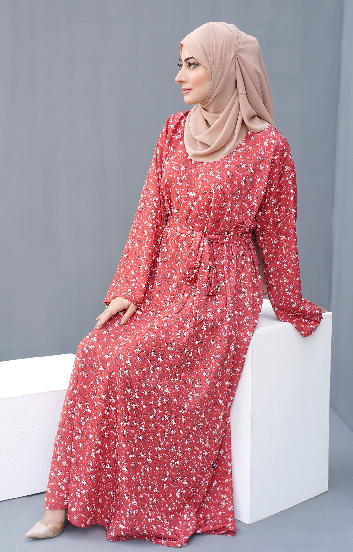 Hareer - SCARLET BLOOM PRINTED MODEST WEAR