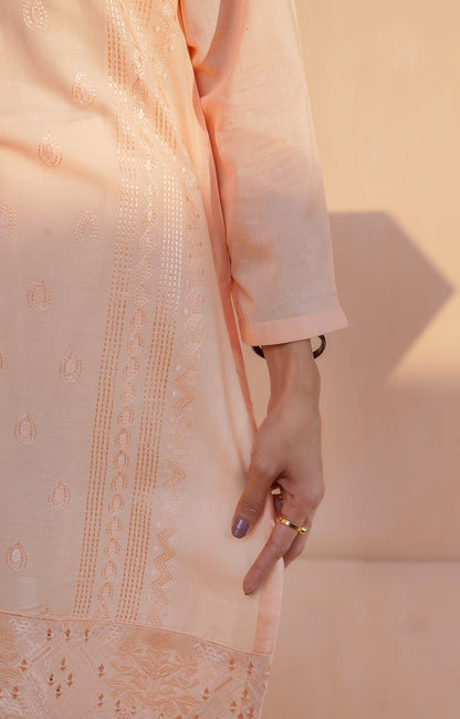 Hareer - PEACH SAND - EMBROIDERED SHIRT