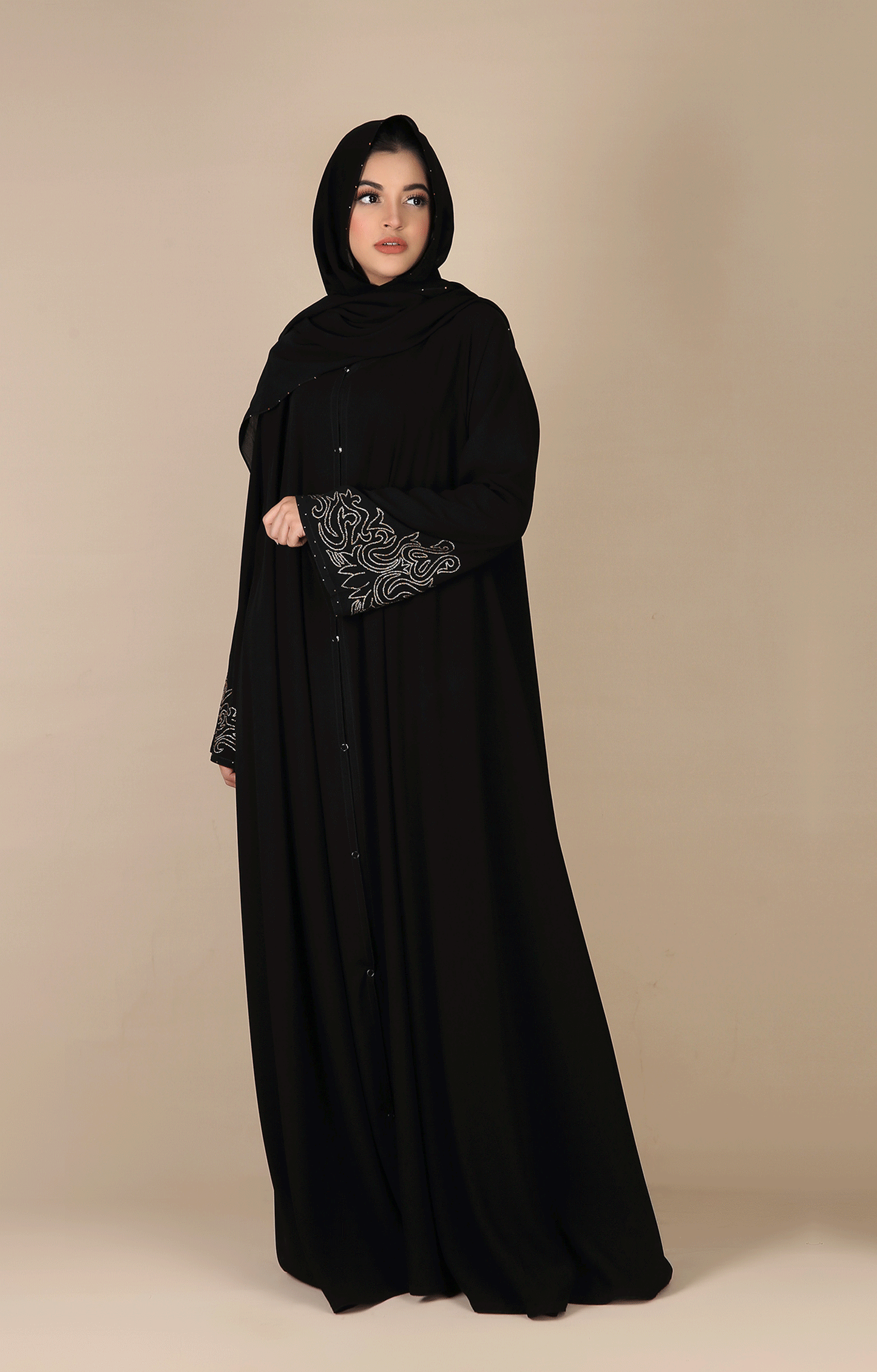 Hareer - Flare Black Abaya