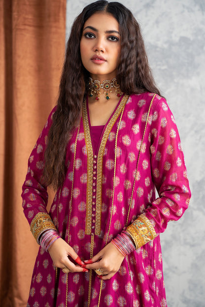 Charizma - 2-PC Staple Jacquard Shirt with Trouser CNP-3-247