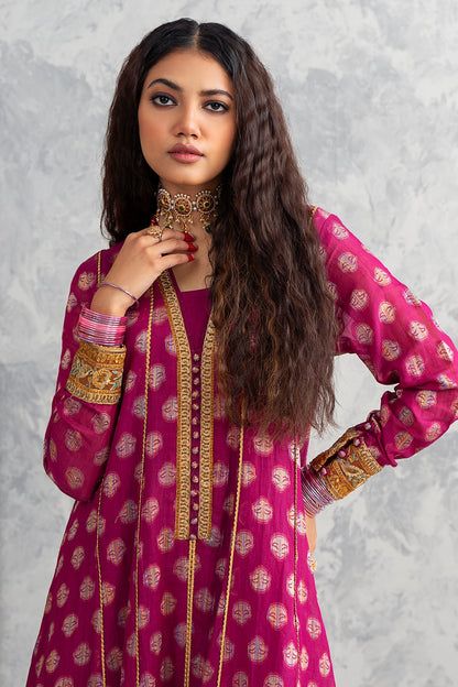 Charizma - 2-PC Staple Jacquard Shirt with Trouser CNP-3-247