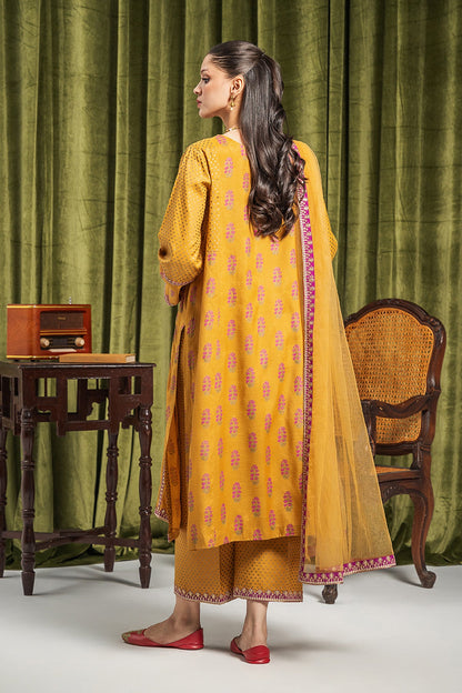 Charizma - 3-PC Silk Printed Shirt with Organza Dupatta and Trouser CMA-3-204