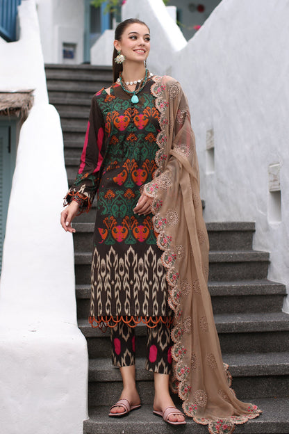 Charizma - 3-PC Unstitched Printed Lawn Shirt with Embroidered Dupatta and Trouser PM4-02