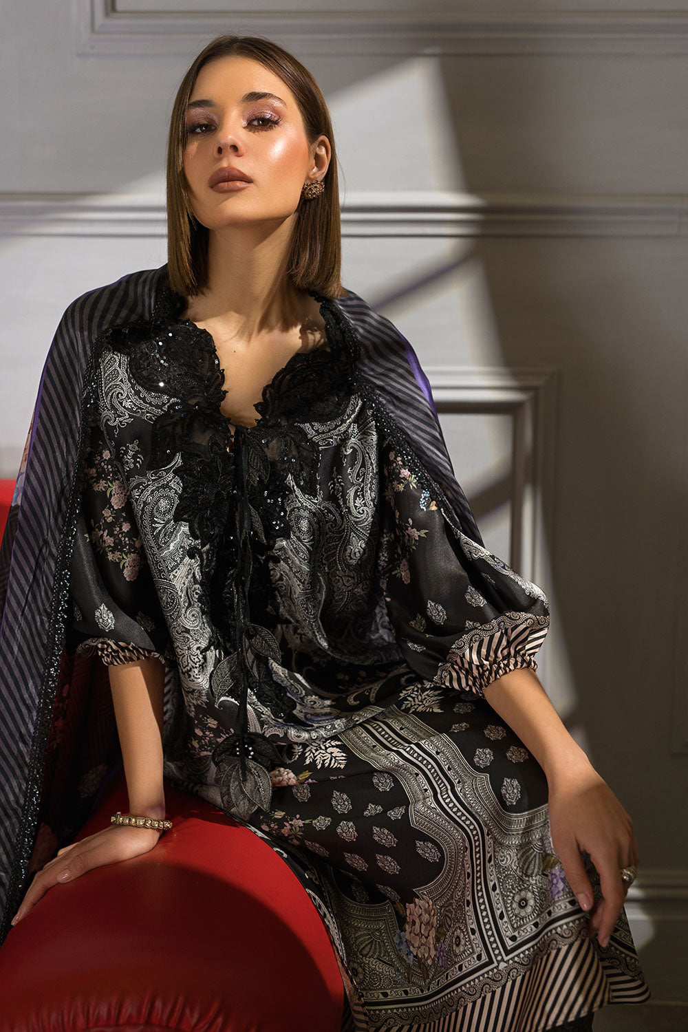 Sobia Nazir - Design 02 Silk Unstitched Collection 2023 (Vol. 2)