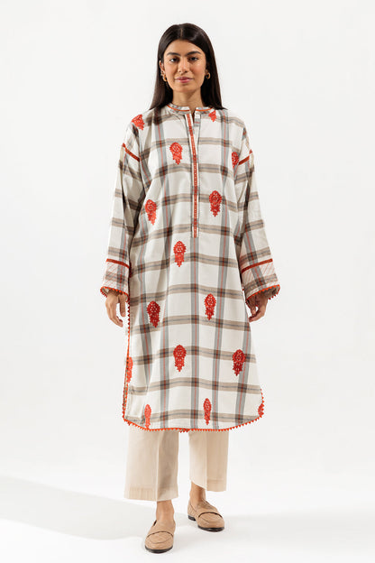 Beechtree - 1 PIECE - EMBROIDERED KHADDAR SHIRT - ANTIQUE GEM