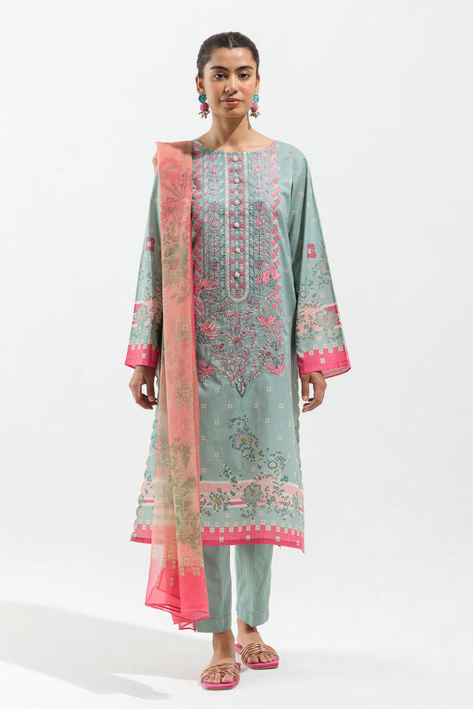 Beechtree - 2 PIECE - EMBROIDERED LAWN SUIT - BLOOMY ICEBERG