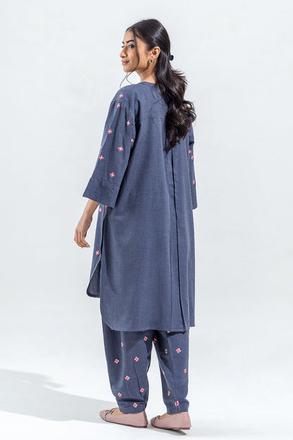 Beechtree - 2 PIECE EMBROIDERED CHAMBRAY SUIT (PRET)