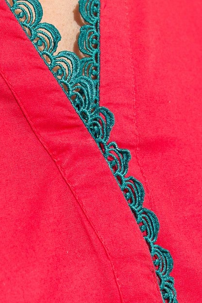 Beechtree - Embroidered Shirt With Dupatta