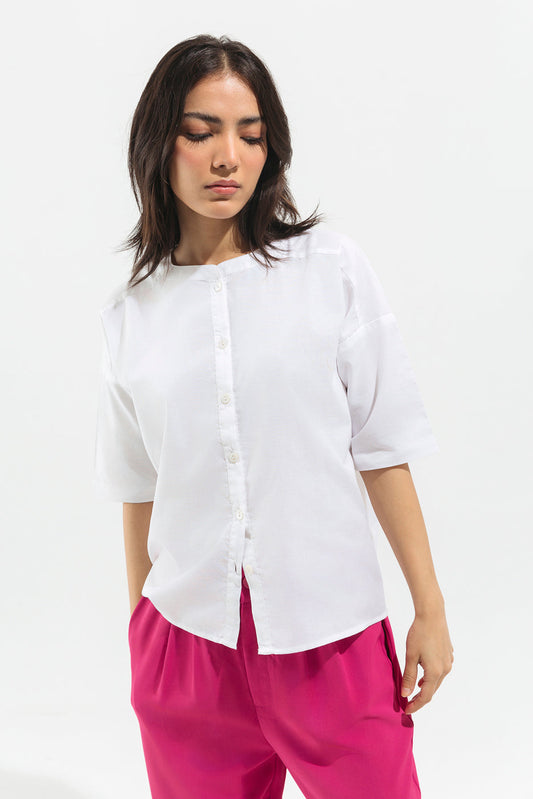 Beechtree - White Band Collar Top