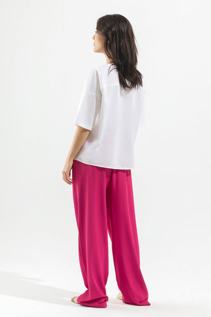 Beechtree - White Band Collar Top