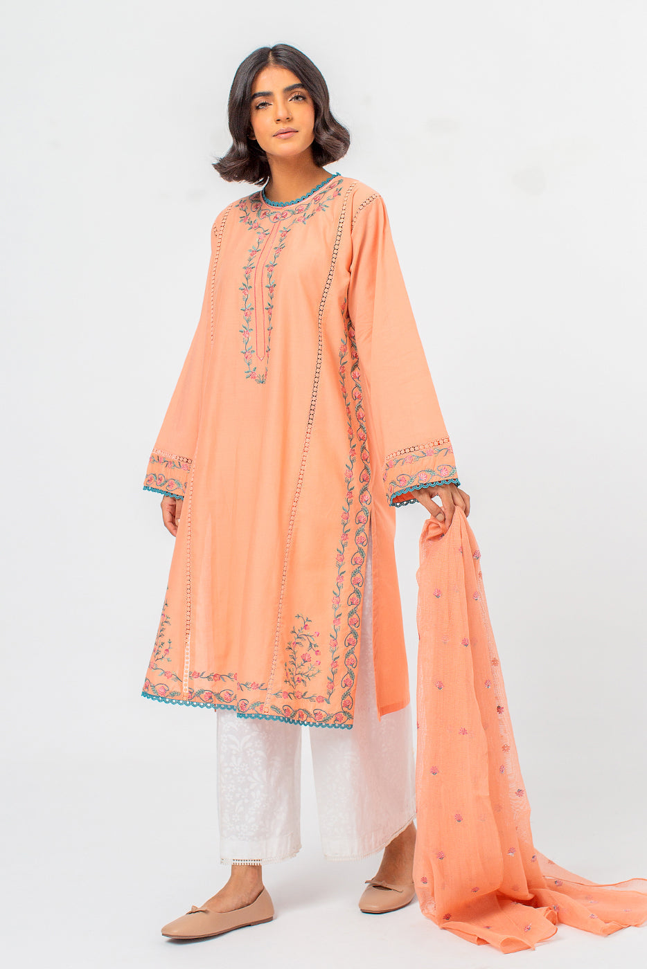 Beechtree - 2 PIECE EMBROIDERED LAWN SUIT (PRET)