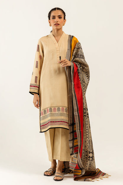 Beechtree - Embroidered Shirt With Dupatta