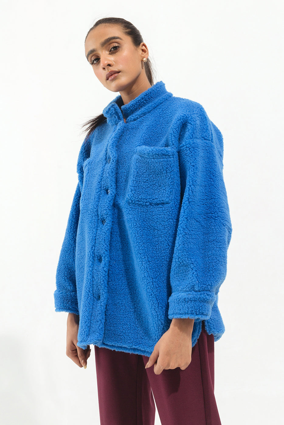 Beechtree - Blue Sherpa Shacket