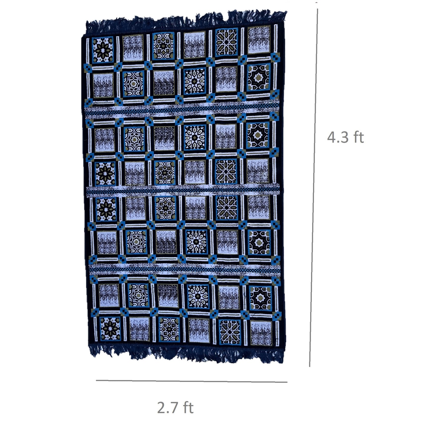 Al Mutamayiza XL Prayer Mat (Jai namaz) - Blue