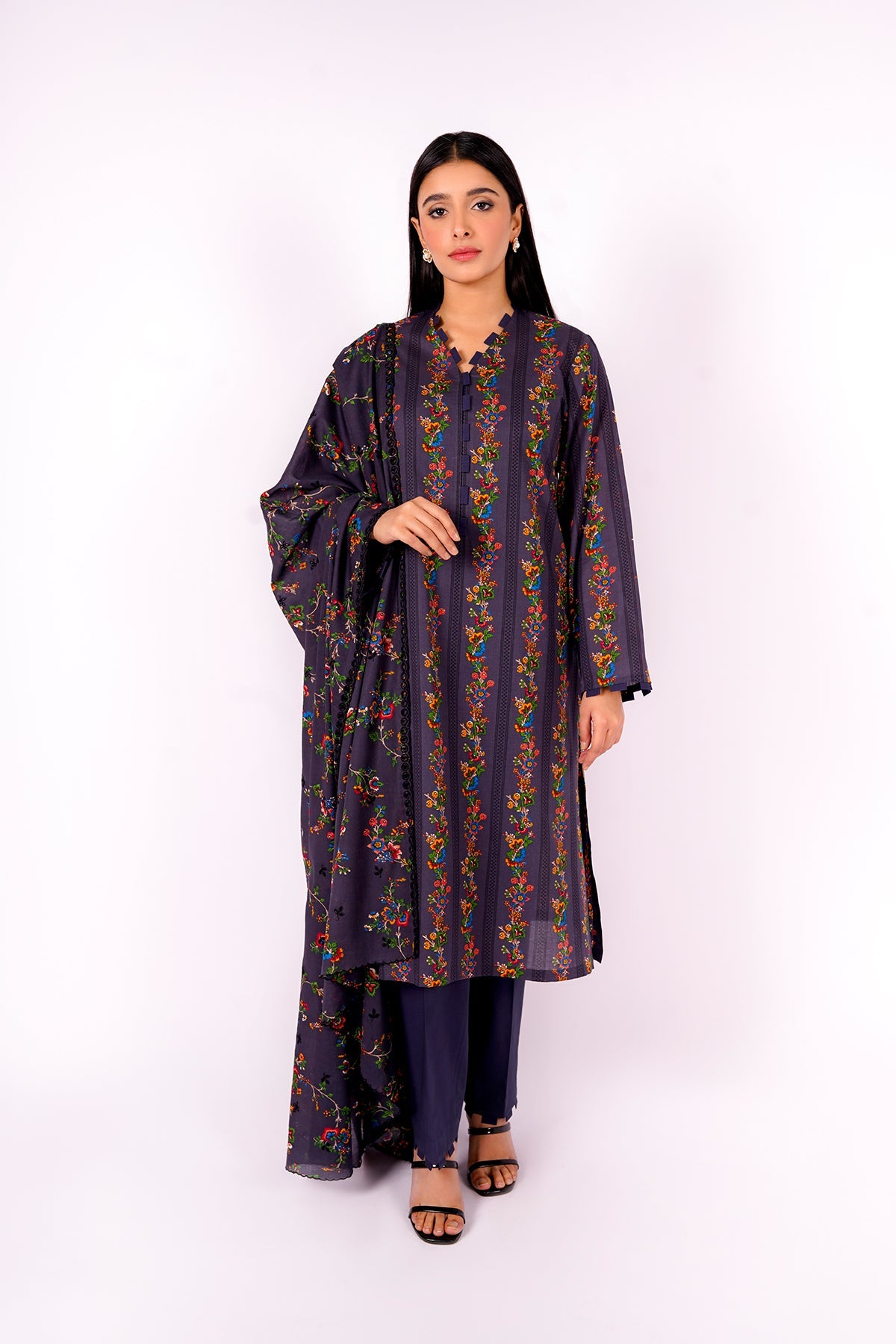 Kayseria - 3 Piece Cotton Lawn Suit