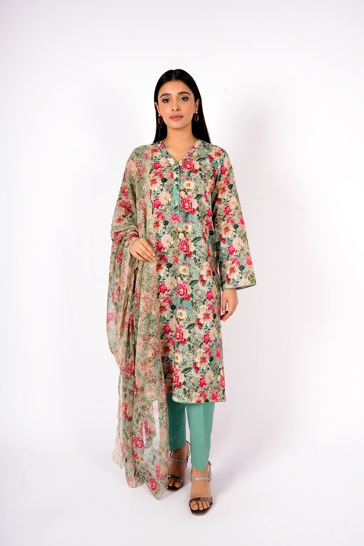 Kayseria - 3 Piece Cotton Lawn Suit