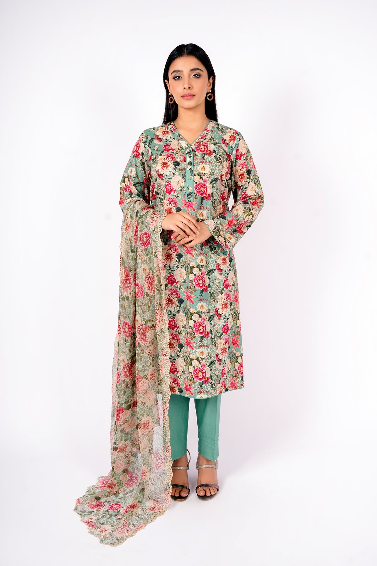 Kayseria - 3 Piece Cotton Lawn Suit