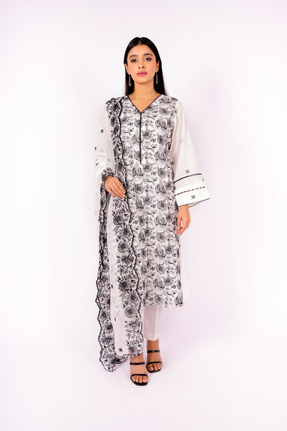 Kayseria - 2 Piece Cotton Lawn Shirt & Dupatta