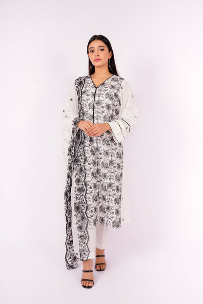 Kayseria - 2 Piece Cotton Lawn Shirt & Dupatta