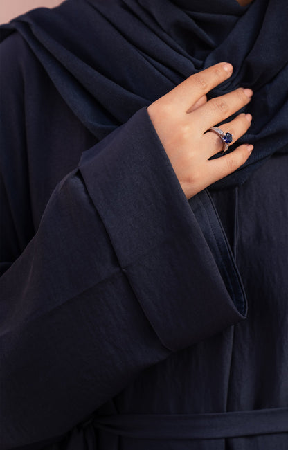 Hareer - BLUE TWINE FRONT OPEN ABAYA