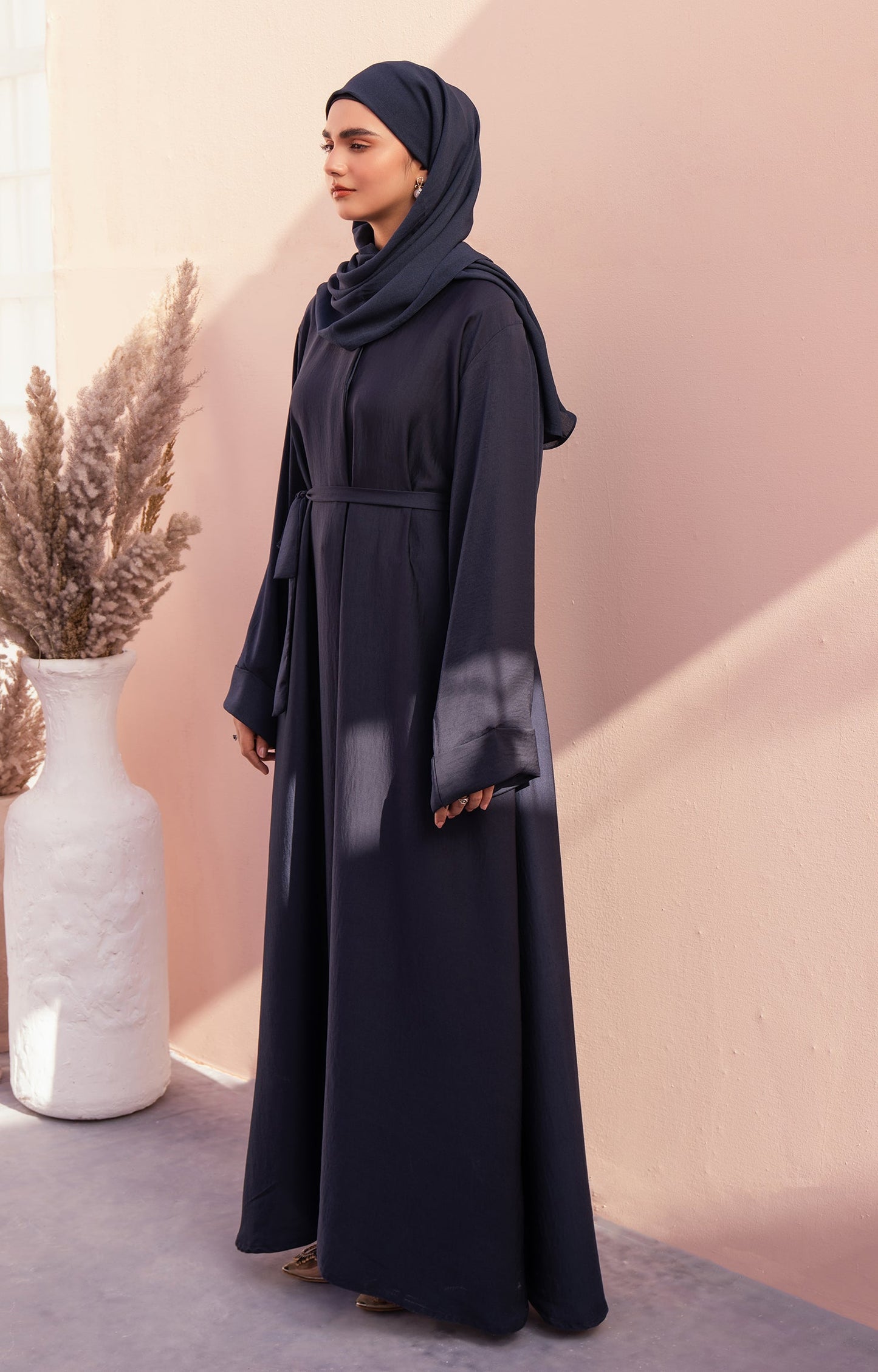 Hareer - BLUE TWINE FRONT OPEN ABAYA