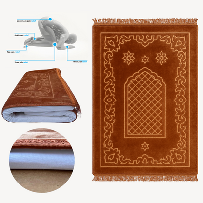 PrayerEase - Al Shifa Ortho Memory Foam Prayer Mat (Jai Namaz) – Beige