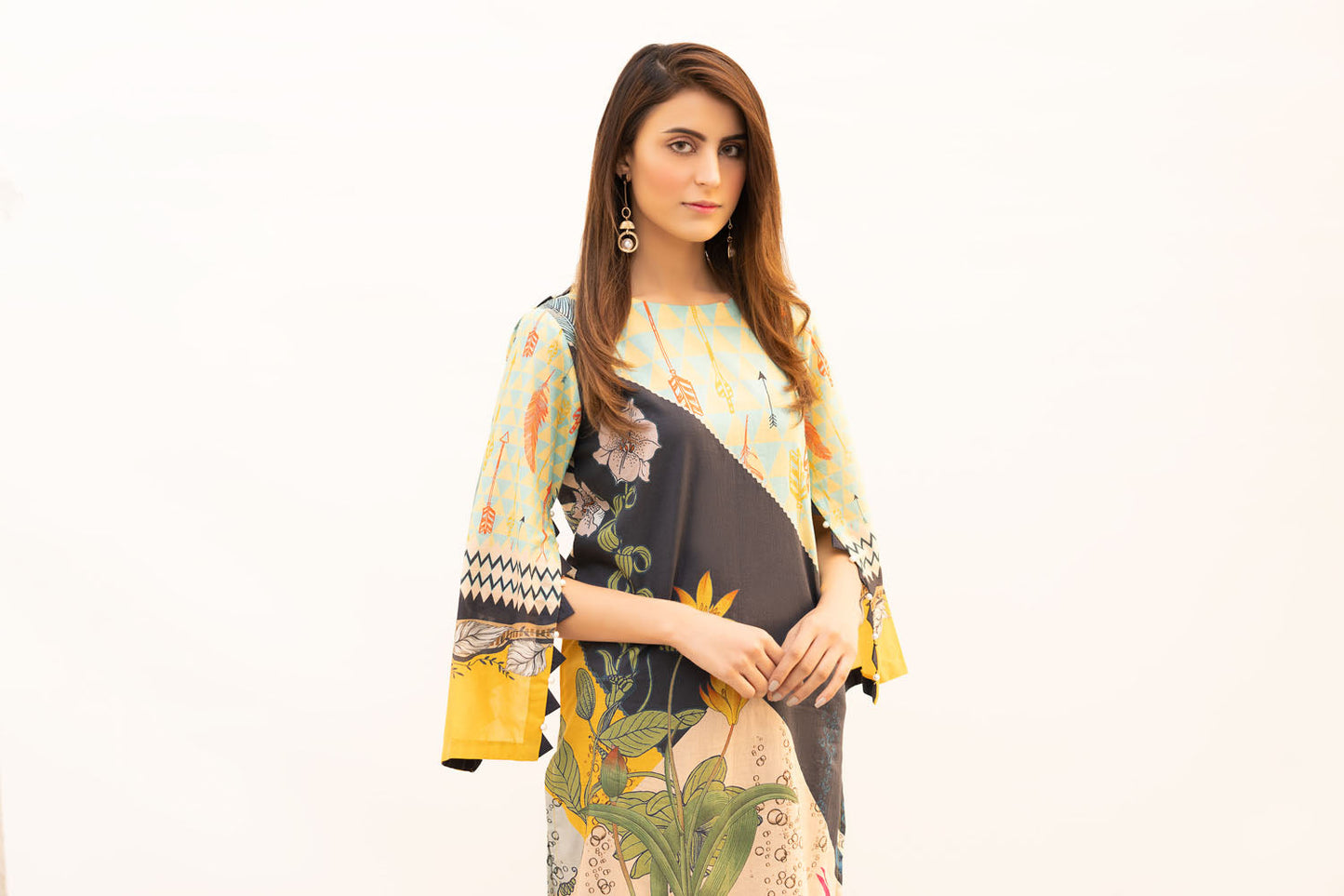 Adan's Libas - Brunia - Digital Printed Stitched Lawn Kurti