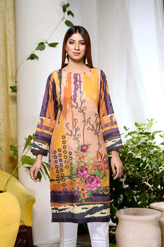 Adan's Libas - Botanical Wonders - Digital Printed Unstitch Lawn Kurti