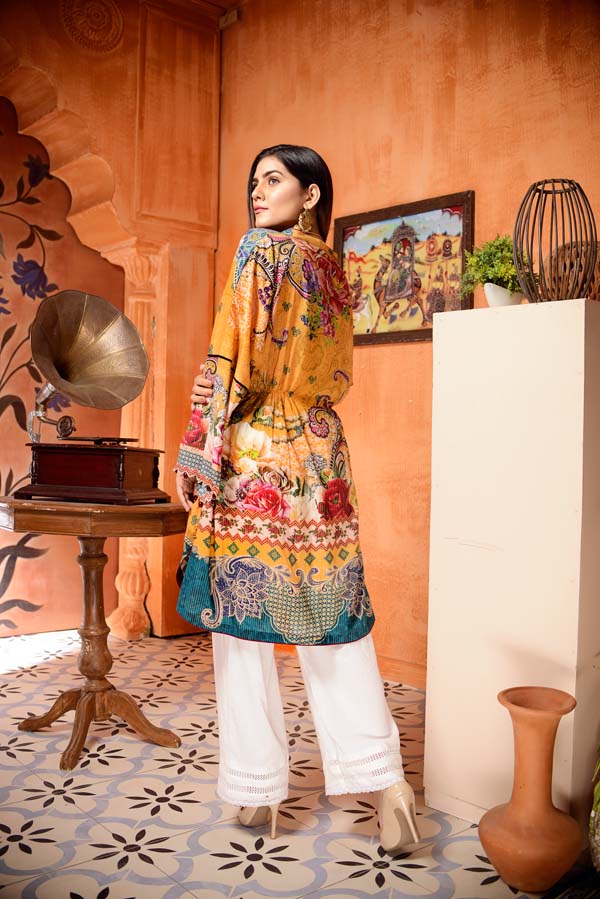 Adan's Libas - Butter Clip - Digital Mesuri Lawn Unstitch Shirt