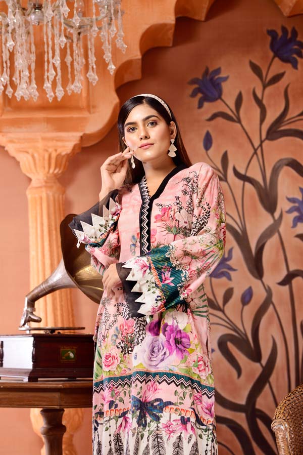 Adan's Libas - Bouquet - Digital Mesuri Lawn Unstitch Shirt