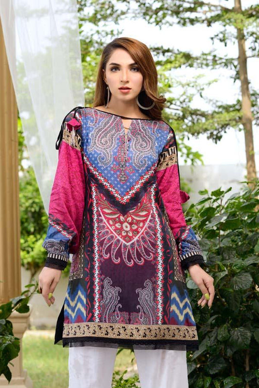Adan's Libas - Brandy Rose - Digital Printed Unstitch Lawn Kurti