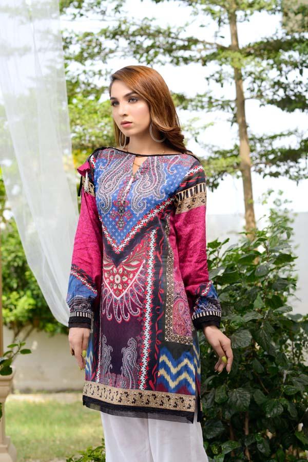 Adan's Libas - Brandy Rose - Digital Printed Unstitch Lawn Kurti