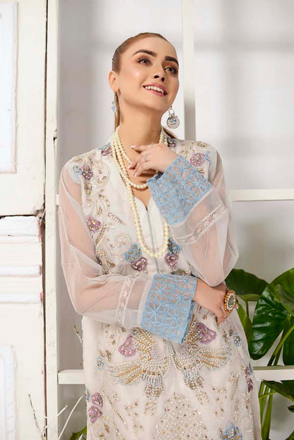 Adan's Libas - Bronco - Hand Embellished Embroidered Organza 2 Piece