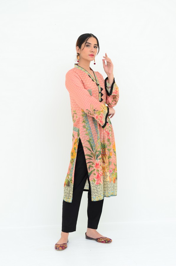 Ellena - 1-PC Kurti Unstitched Lawn