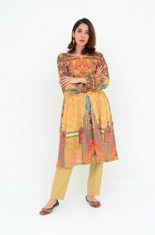 Ellena - 1-PC Kurti Unstitched Lawn