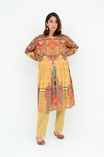 Ellena - 1-PC Kurti Unstitched Lawn