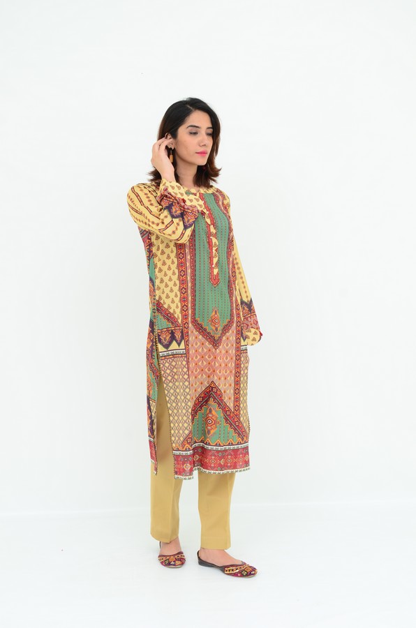 Ellena - 1-PC Kurti Unstitched Lawn