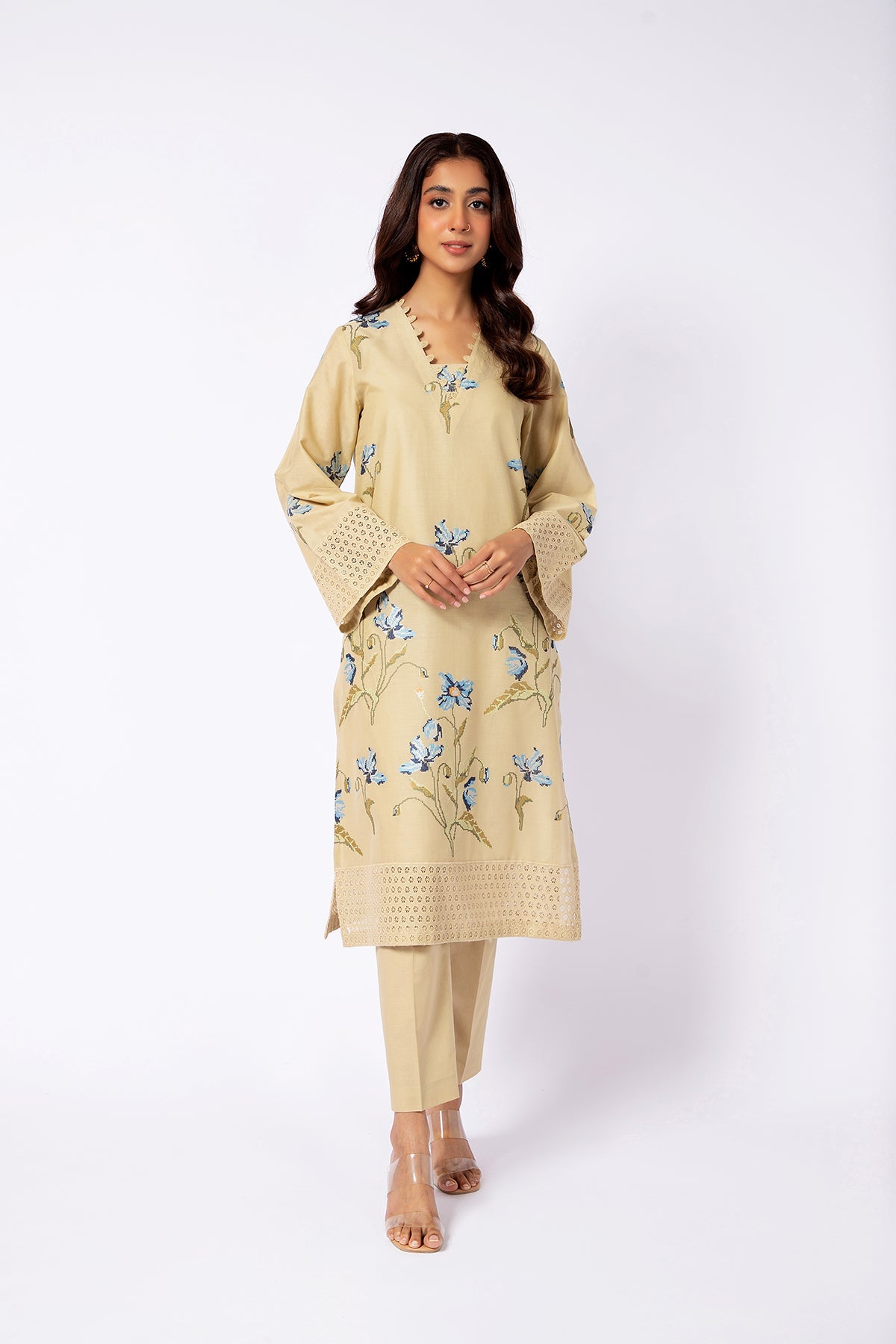 Kayseria - 2 Piece Cotton Lawn Shirt & Shalwar