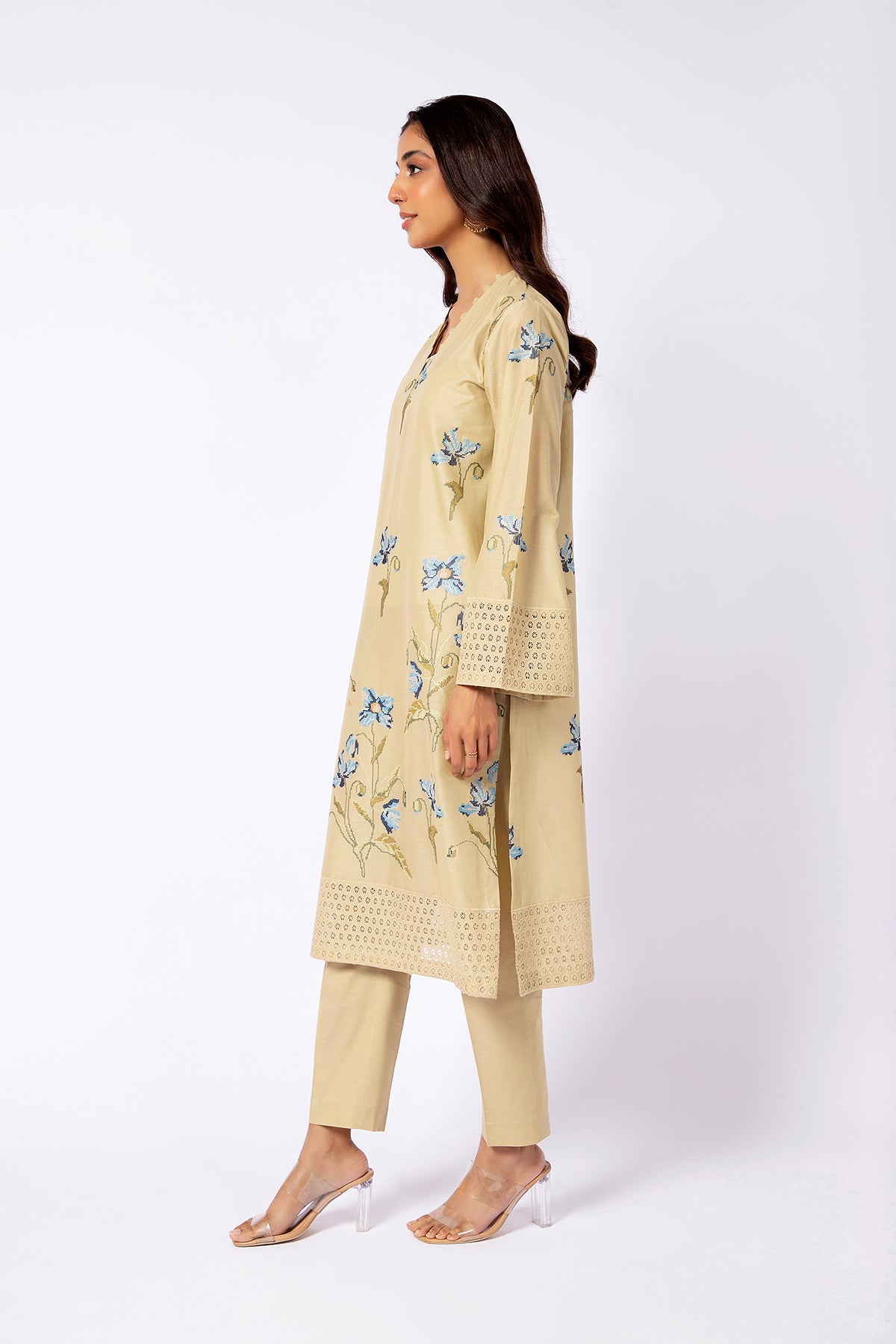 Kayseria - 2 Piece Cotton Lawn Shirt & Shalwar
