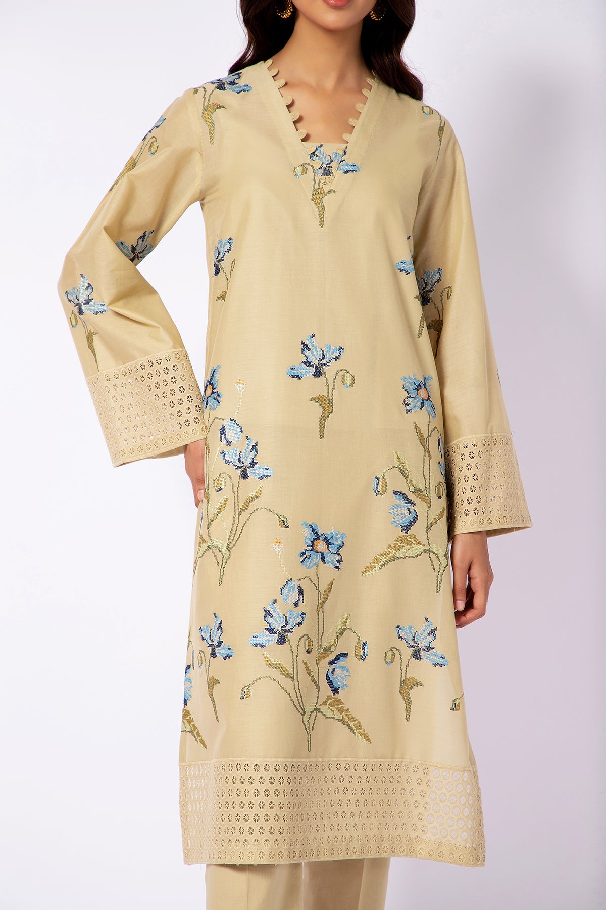 Kayseria - 2 Piece Cotton Lawn Shirt & Shalwar