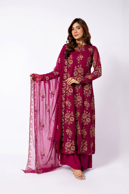 Kayseria - 2 Piece Bamber Chiffon Shirt & Dupatta