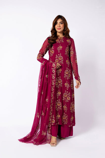 Kayseria - 2 Piece Bamber Chiffon Shirt & Dupatta